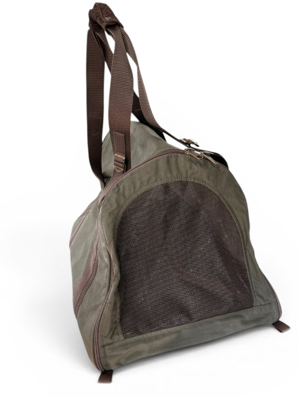 Wagwear Travel Carrier Cotton Ripstop Olive Green Large 21" x 13" x 13"